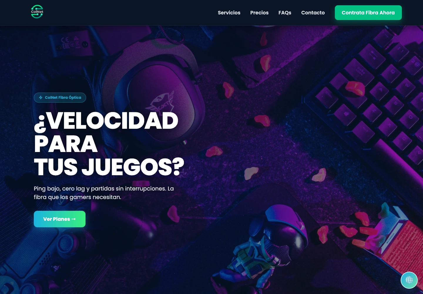 Captura de escritorio de Colnet